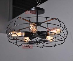 Gotian Metal Ceiling Light Pendant Lighting Industrial Vintage Style US Stock, for Bedroom Bathr ...