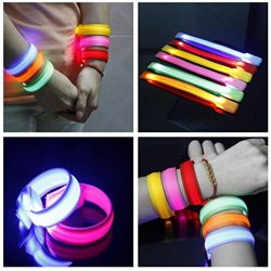 Sinwo LED Luminous Arm Bracelet Light Night Safety Warning LED Flash Light For Running Wristband ...