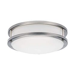 OSTWIN 12″ LED Ceiling Light Fixture Flush Mount, Dimmable, Round 20Watt (120W Repl.) 5000 ...