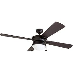 Prominence Home 50345-01 Auletta Outdoor Ceiling Fan, 52″ ETL Damp Rated 4 Blades, LED Fro ...