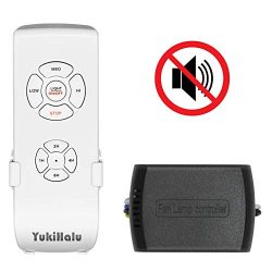 YUKIHALU Small Size Buzzer Mute Option Universal Ceiling Fan Remote Control kit with Light and T ...