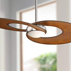 52″ Innovation Brushed Nickel Koa LED Ceiling Fan – Possini Euro Design