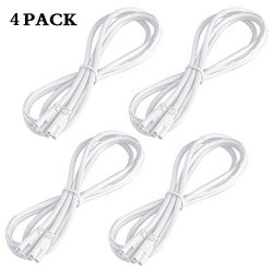 FTUBET 4 Pack Lighting 4FT Extension Cord,Double End Connector Cable for T5 T8 Integrated LED Tu ...