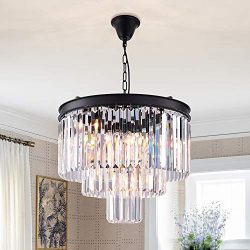 Zgear 7 Lights Luxury Modern/Contemporary Crystal Chandelier Ceiling Light Pendant Light for Din ...