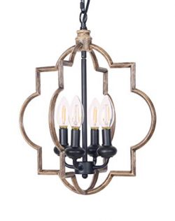 Homenovo Lighting Mersey Farmhouse 4-Light Chandelier