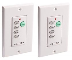 Ciata Lighting Wireless Ceiling Fan and Light Wall Control – 2 Pack