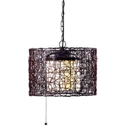 Kenroy Home 93393BRZ  Tanglewood 1-Light Outdoor Pendant, Blackened Bronze Finish