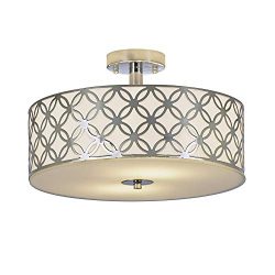 Popity home Double Drum Chandelier Flush Mount Ceiling Lights,Diameter 16 Inch 2 Lights