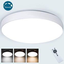 Dimmable Led Ceiling Light Fixture with Remote 40W,Airand Flush Mount Close to Led Ceiling Light ...