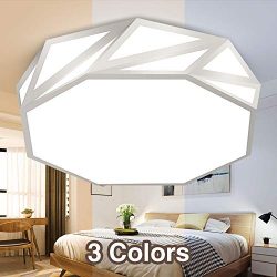 Neporal 30W Ceiling Fixture Dimmable 3 Color Temperature Adjustable 16 Inch Flush-Mount-Ceiling- ...