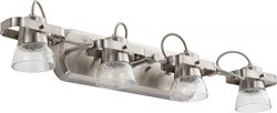 Lithonia Lighting LTFSGL4 27K 90CRI BN M4 4-Light LED Linear Seeded Glass Fixed Track Kit, 2700K ...