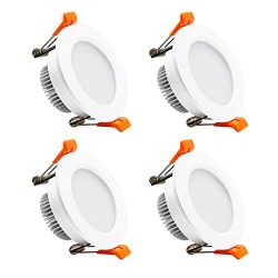 YGS-Tech 2 Inch LED Recessed Lighting Dimmable Downlight, 3W(35W Halogen Equivalent), 3000K Warm ...