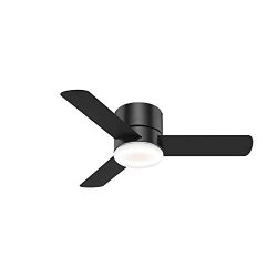 Hunter Indoor Low Profile Ceiling Fan with LED Light and remote control – Minimus 44 inch, ...