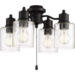 Craftmade Lighting LK403107-FB-LED Universal – 16.7″ 28W 4 LED Light Kit, Flat Black ...