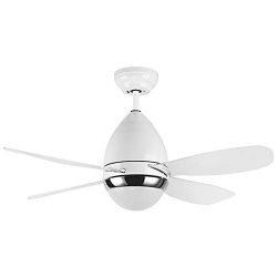 KUFA 42 inch Ceiling Fan, Ceiling Fan with Light kit and Remote Control, Noiseless Reversible, 4 ...