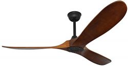 Goozegg 60-Inches Outdoor Ceiling Fan with Remote, DC Motor Matte Black with Oil Rubbed Bronze S ...