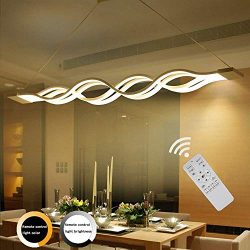 ZipLigting Modern Pendant Lighting Led Stepless Dimmable Transitional Chandelier Acrylic Dimming ...